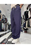 Keten Erkek Baggy Fit Kemerli Pantolon