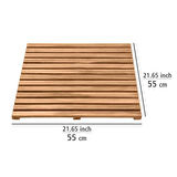 Saban Bambu Paspas İç ve Dış Mekan Duş,Banyo,Havuz 55 x 55 cm