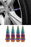 Alüminyum Sivri Sibop Kapağı Bukalemun Colormatic Sibob Kapağı 45mm 4'lü Set