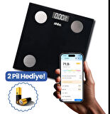 SBS-4466 Bluetooth Dijital Yağ Su Kas Vücut Kitle Endeksi Kilo Ölçer Tartı Baskül