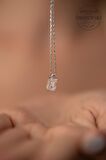 Swarovski Taşlı Dikdörtgen Model Gümüş Zirconia Kolye