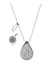 Swarovski Taşlı Damla Model Gümüş Zirconia Kolye