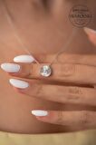 Swarovski Taşlı Yuvarlak Model Gümüş Zirconia Kolye
