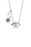 Swarovski Taşlı Evil Eye Model Gümüş Zirconia Kolye