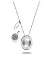 Swarovski Taşlı Oval Model Kristal Kesim Gümüş Zirconia Kolye