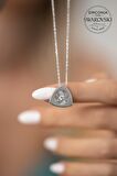 Swarovski Taşlı Üçgen Model Rodyum Kaplama Gümüş Zirconia Kolye