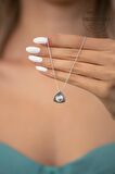 Swarovski Taşlı Üçgen Model Rodyum Kaplama Gümüş Zirconia Kolye