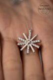 Swarovski Taşlı Rüzgar Gülü Model Gümüş Zirconia Kolye