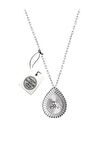 Swarovski Taşlı Damla Model Kristal Kesim Gümüş Zirconia Kolye
