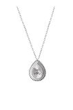 Swarovski Taşlı Damla Model Kristal Kesim Gümüş Zirconia Kolye