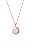 Swarovski Taşlı Kelebek Model Rose Kaplama Gümüş Zirconia Kolye