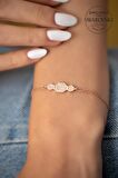 Swarovski Taşlı Geometrik Model Rose Kaplama Gümüş Zirconia Bileklik