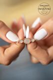 Swarovski Taşlı Geometrik Model Rose Kaplama Gümüş Zirconia Bileklik