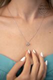 Swarovski Taşlı Dört Taş Model Gümüş Zirconia Kolye