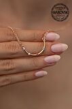 Swarovski Taşlı Mix Model Rose Kaplama Gümüş Crystal Kolye