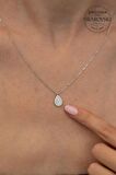 Swarovski Taşlı Damla Model Gümüş Zirconia Kolye