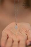 Swarovski Taşlı Damla Model Gümüş Zirconia Kolye