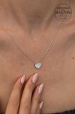 Swarovski Taşlı Kalp Model Gümüş Zirconia Kolye