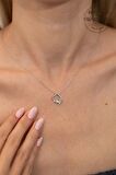 Swarovski Taşlı Çerçeveli Kelebek Model Gümüş Zirconia Kolye