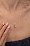 Swarovski Taşlı Ayyıldız Model Gümüş Zirconia Kolye