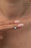 Swarovski Taşlı Kar Tanesi Model Gümüş Zirconia Kolye