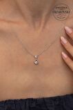 Swarovski Taşlı Damla Model Gümüş Zirconia Kolye