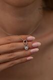 Swarovski Taşlı Sonsuzluk Model Gümüş Zirconia Kolye