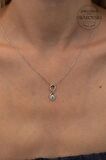 Swarovski Taşlı Sonsuzluk Model Gümüş Zirconia Kolye