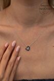 Swarovski Taşlı Kalp Model Gümüş Zirconia Kolye