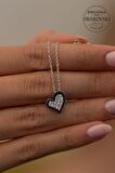 Swarovski Taşlı Kalp Model Gümüş Zirconia Kolye