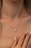 Swarovski Taşlı Penguen Model Rose Kaplama Gümüş Zirconia Zirconia Kolye