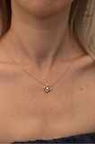 Swarovski Taşlı Yonca Model Rose Kaplama Gümüş Zirconia Kolye