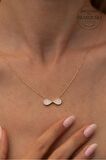 Swarovski Taşlı Sonsuzluk Model Rose Kaplama Gümüş Zirconia Kolye