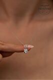 Swarovski Taşlı Tektaş Model Gümüş Zirconia Kolye