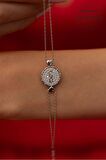 Swarovski Taşlı Şeker ve Sonsuzluk Model Gümüş Zirconia Bileklik