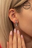 Swarovski Taşlı Üçtaşlı Halka Model Gümüş Crystal Küpe