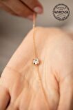 Swarovski Taşlı Tektaş Model Rose Kaplama Gümüş Crystal Bileklik