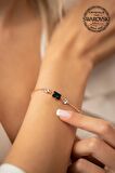 Swarovski Taşlı Baget Model Rose Kaplama Gümüş Crystal Bileklik