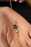 Swarovski Taşlı Baget Model Rose Kaplama Gümüş Crystal Bileklik