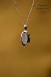 Swarovski Taşlı Oval Model Gümüş Zirconia Kolye