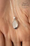 Swarovski Taşlı Oval Model Gümüş Zirconia Kolye