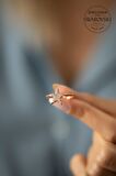 Swarovski Taşlı Yıldız Model Rose Kaplama Gümüş Zirconia Yüzük