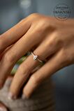 Swarovski Taşlı Mekik Model Gümüş Zirconia Yüzük