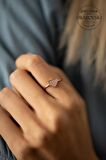 Swarovski Taşlı Kalp Model Rose Kaplama Gümüş Zirconia Yüzük
