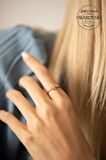 Swarovski Taşlı Kar Tanesi Model Rose Kaplama Gümüş Zirconia Yüzük