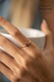 Swarovski Taşlı Kar Tanesi Model Rose Kaplama Gümüş Zirconia Yüzük
