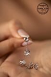 Swarovski Taşlı İki Taş Model Gümüş Crystal Küpe