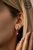 Swarovski Taşlı Çift Damla Model Gümüş Crystal Küpe