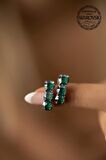 Swarovski Taşlı Üçtaş Model Gümüş Crystal Küpe