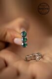 Swarovski Taşlı Üçtaş Model Gümüş Crystal Küpe